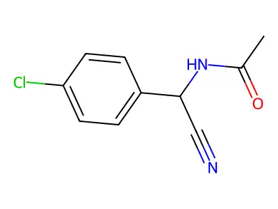 N-[(4-chlorophenyl)(cyano)methyl]acetamide structure