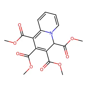 Tetramethyl 4H-quinolizine-1,2,3,4-tetracarboxylate structure