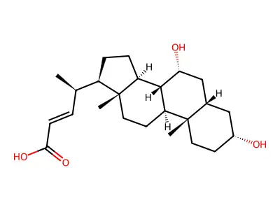 (22E)-3alpha,7alpha-Dihydroxy-5beta-chol-22-en-24-oic Acid structure