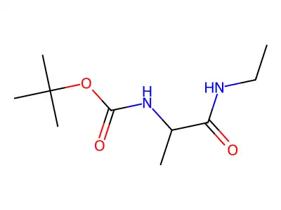 Tert-butyl N-[1-(ethylcarbamoyl)ethyl]carbamate structure
