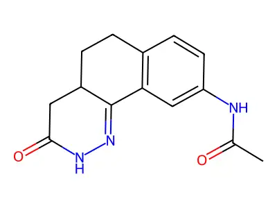 Acetamide, N-(2,3,4,4a,5,6-hexahydro-3-oxobenzo(h)cinnolin-9-yl)-, (+-)- structure