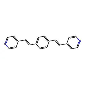 1,4-Bis(2-(pyridin-4-yl)vinyl)benzene structure