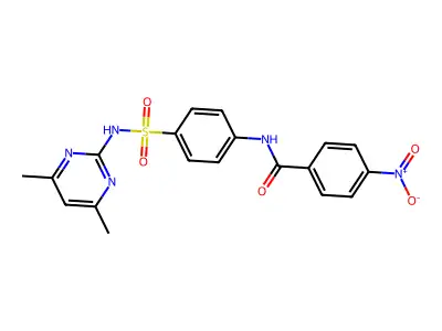 N-[4-[(4,6-dimethylpyrimidin-2-yl)sulfamoyl]phenyl]-4-nitrobenzamide structure