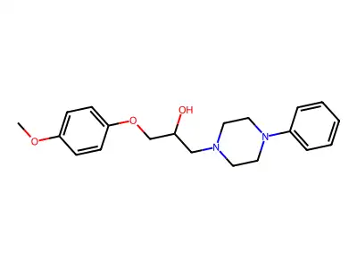 1-(4-Methoxyphenoxy)-3-(4-phenylpiperazin-1-yl)propan-2-ol structure
