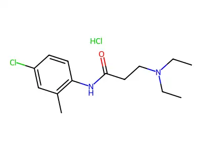 o-Propionotoluidide, 4'-chloro-3-diethylamino-, hydrochloride structure
