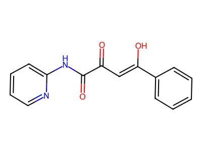 (2Z)-2-hydroxy-4-oxo-4-phenyl-N-(pyridin-2-yl)but-2-enamide structure