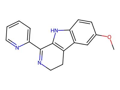 3H-Pyrido(3,4-b)indole, 4,9-dihydro-6-methoxy-1-(2-pyridinyl)- structure