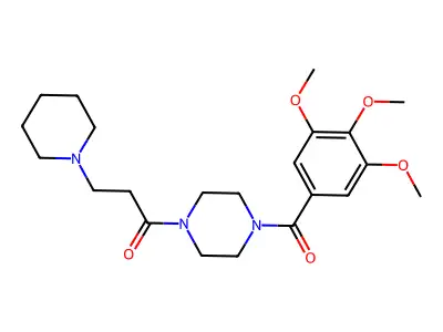Piperazine, 1-(1-oxo-3-(1-piperidinyl)propyl)-4-(3,4,5-trimethoxybenzoyl)- structure
