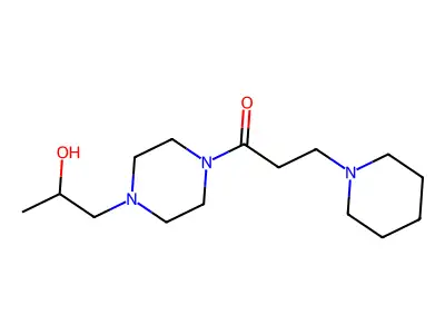 1-Piperazineethanol, alpha-methyl-4-(1-oxo-3-(1-piperidinyl)propyl)- structure