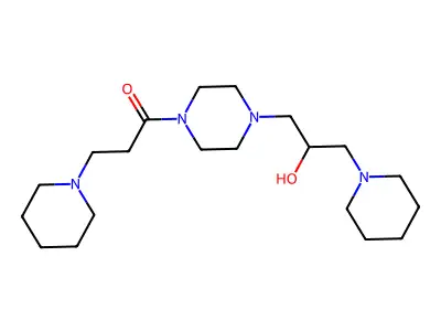 1-(3-Piperidinopropionyl)-4-(2-hydroxy-3-piperidinopropyl)piperazine structure