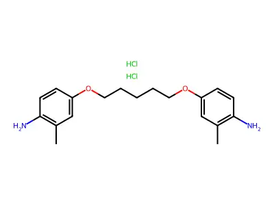 o-Toluidine, 4,4'-pentamethylenedioxydi-, dihydrochloride structure