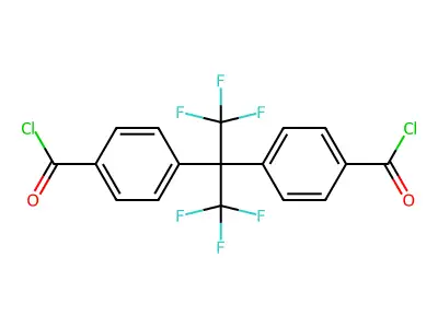 Benzoyl chloride, 4,4'-[2,2,2-trifluoro-1-(trifluoromethyl)ethylidene]bis- structure