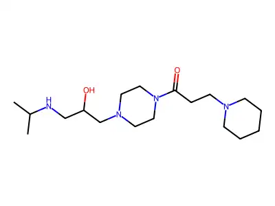 1-(3-Piperidinopropionyl)-4-(2-hydroxy-3-isopropylaminopropyl)piperazine structure