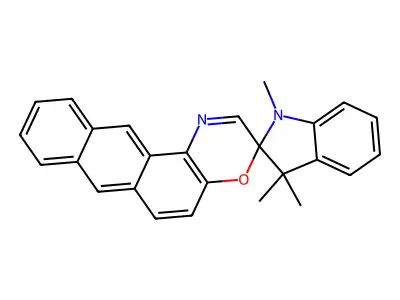 1,3,3-Trimethylspiro[indole-2,3'-naphtho[2,3-f][1,4]benzoxazine] structure