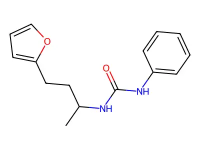 Urea, N-[3-(2-furanyl)-1-methylpropyl]-N'-phenyl- structure