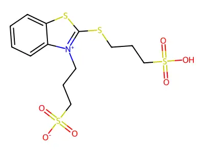 benzothiazolium, 3-(3-sulfopropyl)-2-((3-sulfopropyl)thio)-, inner salt structure