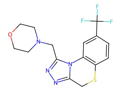 4H-(1,2,4)Triazolo(3,4-c)(1,4)benzothiazine, 1-(4-morpholinylmethyl)-8-(trifluoromethyl)- structure