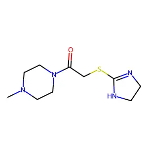 Piperazine, 1-[[(4,5-dihydro-1H-imidazol-2-yl)thio]acetyl]-4-methyl- structure