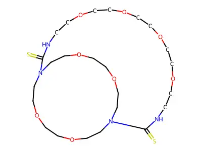 6,9,12,15,23,26,31,34-Octaoxa-1,3,18,20-tetraazabicyclo[18.8.8]hexatriacontan- 2,19-dithione structure