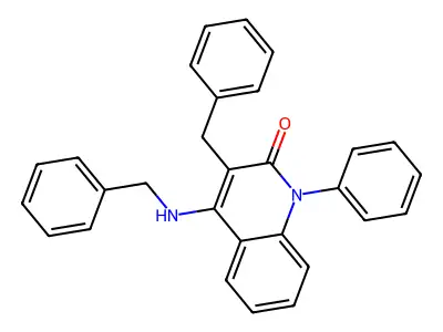 3-Benzyl-4-(benzylamino)-1-phenylquinolin-2(1H)-one structure