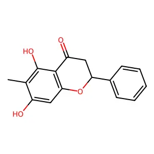 (S)-2,3-Dihydro-5,7-dihydroxy-6-methyl-2-phenyl-4-benzopyrone structure