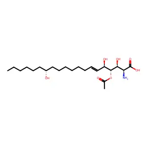 4-(Acetyloxy)-2-amino-3,5,14-trihydroxyicos-6-enoic acid structure
