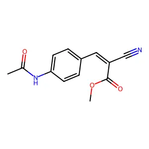 2-Propenoic acid, 3-[4-(acetylamino)phenyl]-2-cyano-, methyl ester structure