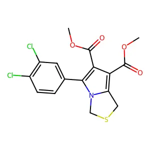 dimethyl 5-(3,4-dichlorophenyl)-1H-pyrrolo[1,2-c][1,3]thiazole-6,7-dicarboxylate structure