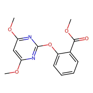 Benzoic acid, 2-[(4,6-dimethoxy-2-pyrimidinyl)oxy]-, methyl ester structure