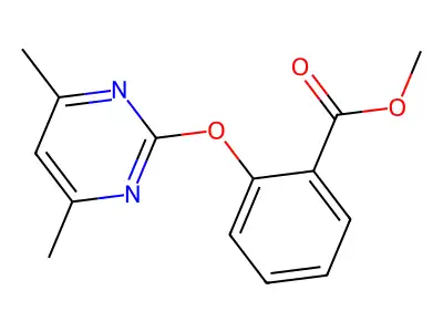 Methyl 2-((4,6-dimethylpyrimidin-2-yl)oxy)benzoate structure