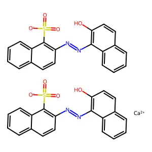 Calcium;2-[(2-hydroxynaphthalen-1-yl)diazenyl]naphthalene-1-sulfonate structure