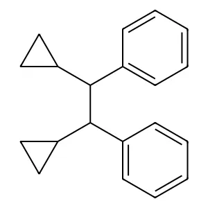 Benzene, (1,2-dicyclopropyl-2-phenylethyl)- structure