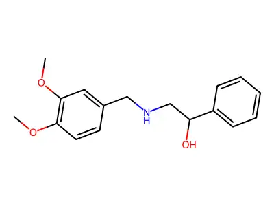 2-((3,4-Dimethoxybenzyl)amino)-1-phenylethanol structure