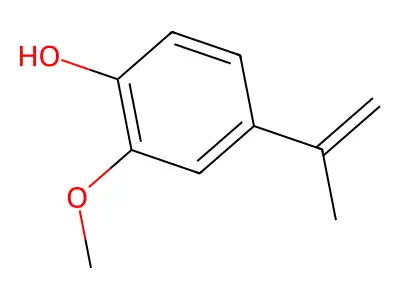 Phenol, 2-methoxy-4-(1-methylethenyl)- structure