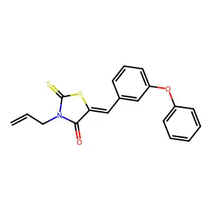 (5E)-3-allyl-5-(3-phenoxybenzylidene)-2-thioxo-1,3-thiazolidin-4-one structure