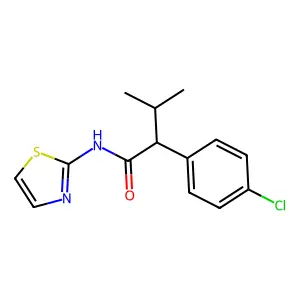 (2S)-2-(4-chlorophenyl)-3-methyl-N-(1,3-thiazol-2-yl)butanamide structure