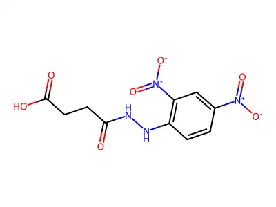 3-{N-[(2,4-dinitrophenyl)amino]carbamoyl}propanoic acid structure