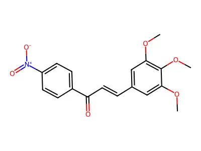 1-(4-Nitrophenyl)-3-(3,4,5-trimethoxyphenyl)prop-2-en-1-one structure