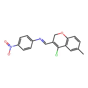 4-Chloro-6-methyl-3-(N-(4-nitrophenyl)iminomethyl)(2H)benzopyran structure