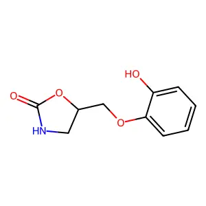 2-Oxazolidinone, 5-[(hydroxyphenoxy)methyl]- structure