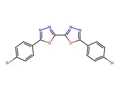 2,2'-Bi-1,3,4-oxadiazole, 5,5'-bis(4-bromophenyl)- structure