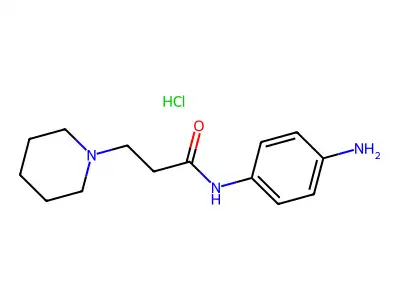 1-Piperidinepropionanilide, 4'-amino-, hydrochloride structure