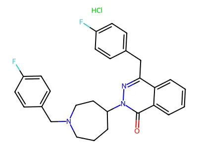 1(2H)-Phthalazinone, 4-((4-fluorophenyl)methyl)-2-(1-((4-fluorophenyl)methyl)hexahydro-1H-azepin-4-yl)-, monohydrochloride structure