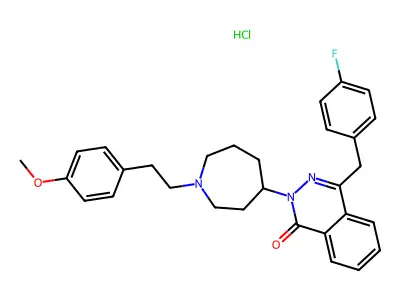 1(2H)-Phthalazinone, 4-((4-fluorophenyl)methyl)-2-(hexahydro-1-(2-(4-methoxyphenyl)ethyl)-1H-azepin-4-yl)-, monohydrochloride structure