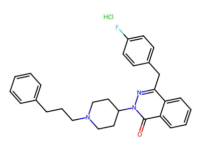 1(2H)-Phthalazinone, 4-((4-fluorophenyl)methyl)-2-(1-(3-phenylpropyl)-4-piperidinyl)-, monohydrochloride structure