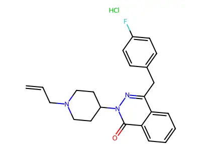 1(2H)-Phthalazinone, 4-((4-fluorophenyl)methyl)-2-(1-(2-propenyl)-4-piperidinyl)-, monohydrochloride structure
