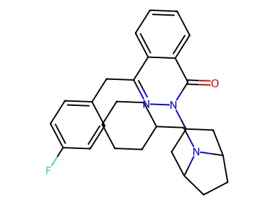 1(2H)-Phthalazinone, 2-(8-(cyclohexylmethyl)-8-azabicyclo(3.2.1)oct-3-yl)-4-((4-fluorophenyl)methyl)- structure