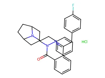 1(2H)-Phthalazinone, 4-((4-fluorophenyl)methyl)-2-(8-(2-phenylethyl)-8-azabicyclo(3.2.1)oct-3-yl)-, monohydrochloride structure