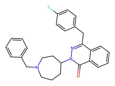 4-(4-Fluorobenzyl)-2-(hexahydro-1-benzylazepin-4-yl)-1-(2H)-phthalazinone structure