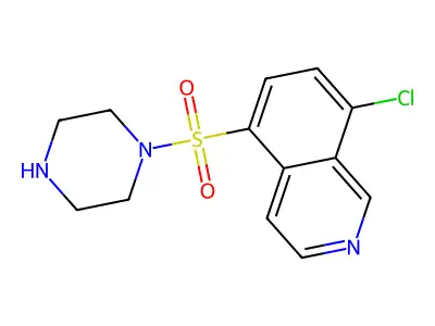8-Chloro-5-piperazin-1-ylsulfonylisoquinoline structure